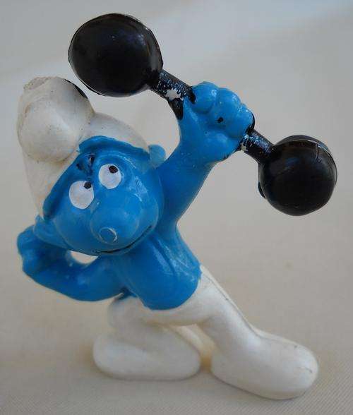 SMURF-WEIGHT LIFTER SMURF-PEYO-EXCELLENT CONDITION