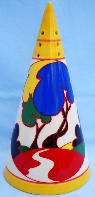 MOORLAND-RYEHILLS-SUGAR SHAKER / SIFTER-CLARICE CLIFF Style-EXCELLENT CONDITION