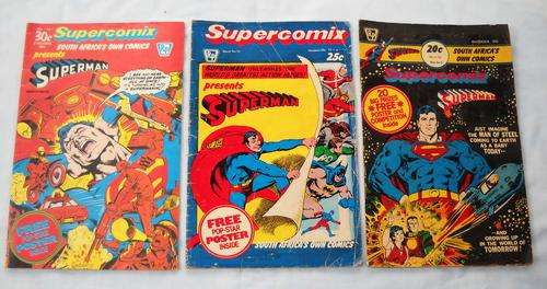 3x SUPERMAN COMICS-SUPERCOMIX South Africa-1979-1981 No's 5 10 22-GREAT CONDITION