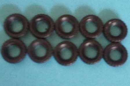 Dinky and Corgi Black Treaded Tyres