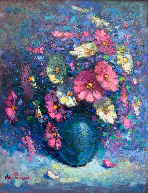 Mike Parsons - Magnificent Bold Floral! 75x50 BEAUTY!
