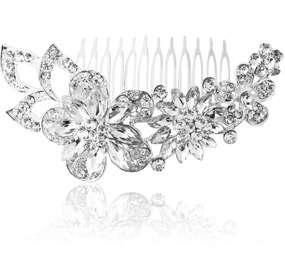 Bridal Crystal Hair Comb - Wedding Accessories (Free Delivery)