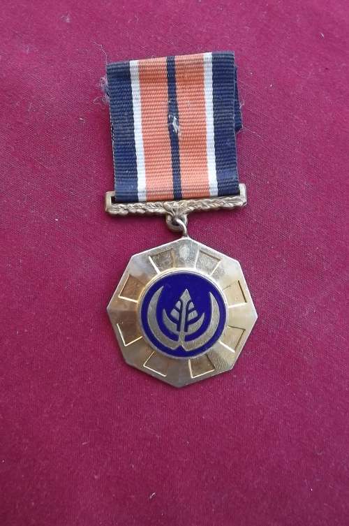 SA Pro Patria medal with ribbon number 54887.See scans