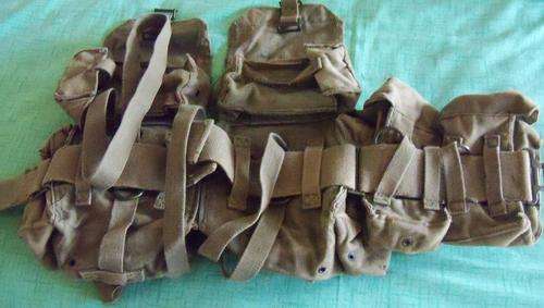 SADF Kidney Webbing Belt with 2 x pouches, waterbottle cover & yoke