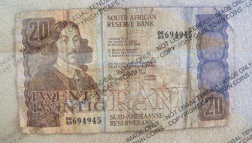 South African R20 note signed by de Kock D6 694945