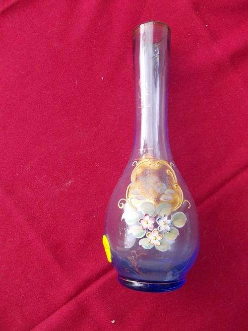 Antique Glass Handpainted Vase