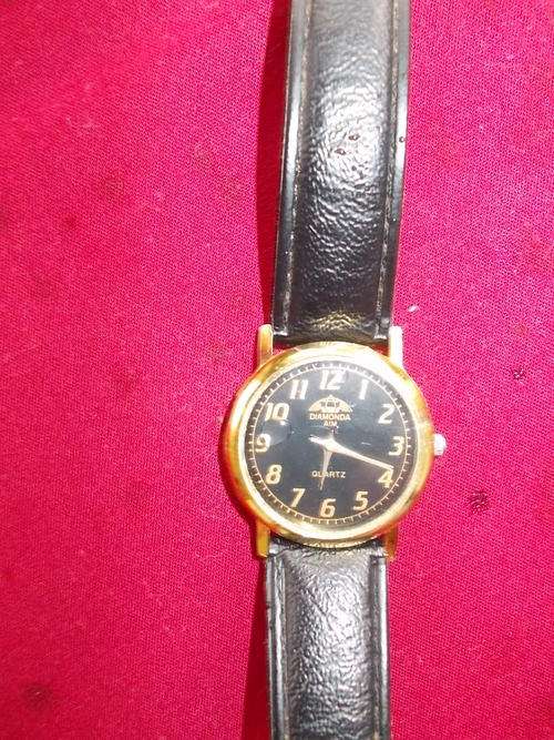 Diamonda Aim Quartz Ladies Watch with good strap - Good Condition - working