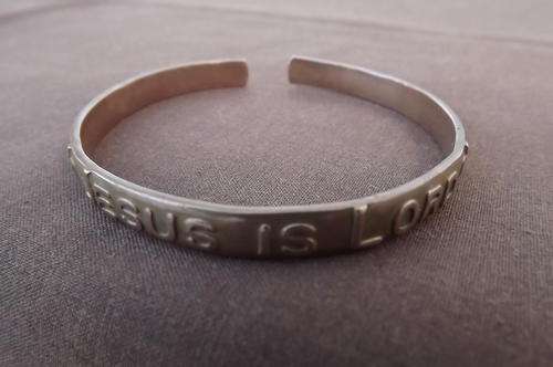 Brass Jesus is Lord bangle