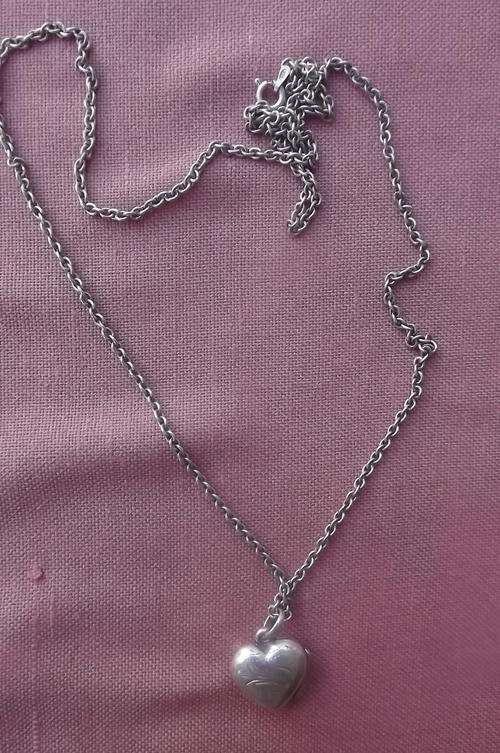Silver 925 chain with heart locket