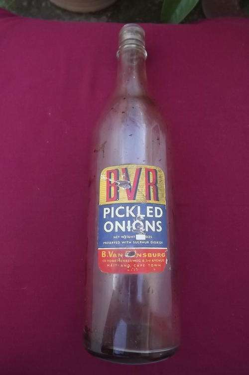 Antique bottle - BVR pickled Onions