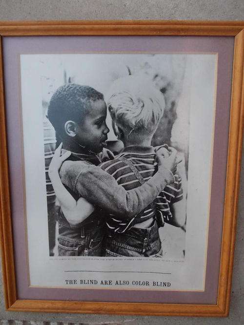 Framed Photo " The Blind are also Color Blind"
