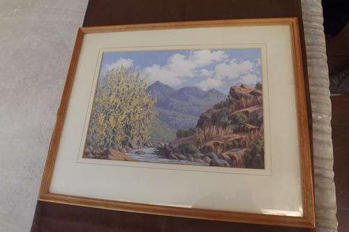 Signed Print (1960) of an oilpainting of Vera Volsckenk painted in 1956