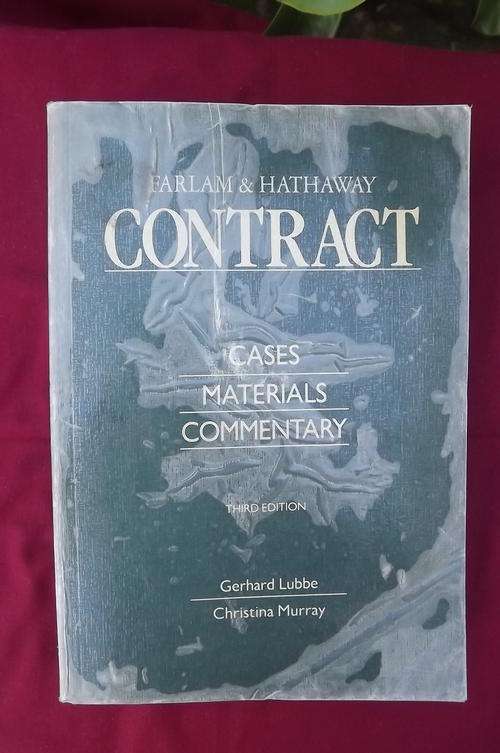 Farlam & Hathaway Contract- Cases Materials by Gerhard Lubbe