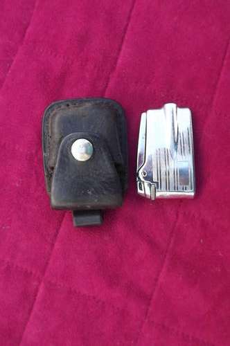 Ronson Varaflame lighter in leather holder
