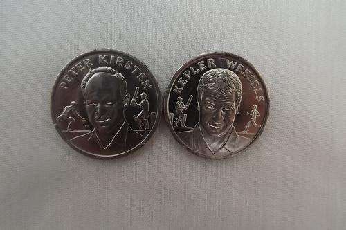 Pair of Cricket Tokens 1992 Peter Kirsten and Kepler Wessels