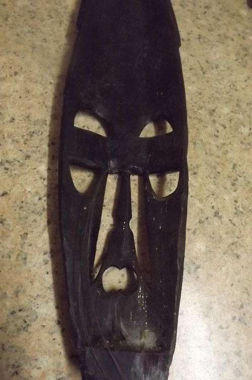 Dark Wood African Mask as per scan