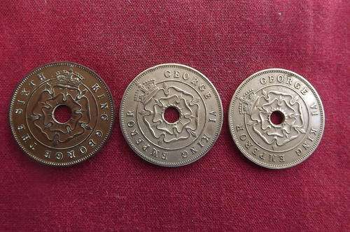 Set of 3 Southern Rhodesian Pennies