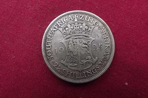 Union of SA Silver 1925 two and a half shilings coin - VF cond.