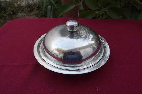 Stainless Steel Butterdish with Lid