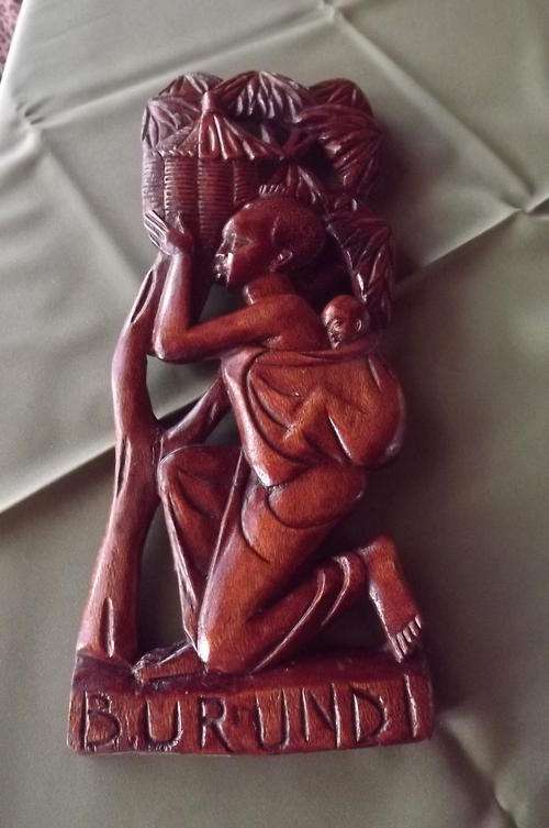 Wooden Wall Hanger from Burundi - good condition