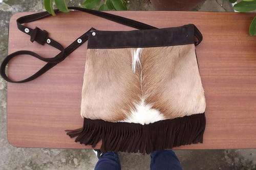 Handbag made of Springbuck Skin and Suede