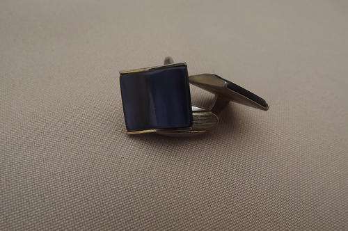Pair Cufflinks with Navy blue stones