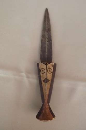 African hand made dagger with wooden handle