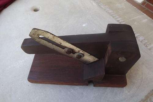 Vintage Wooden Handmade Biltong Slicer