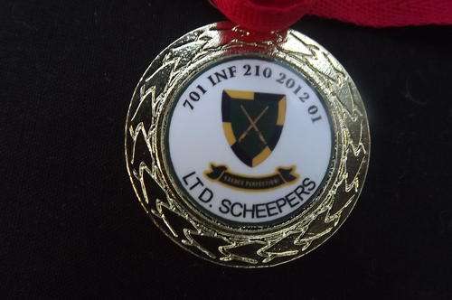 Medallion issued to Lt. D.. Scheepers 701 inf 210 2012 1