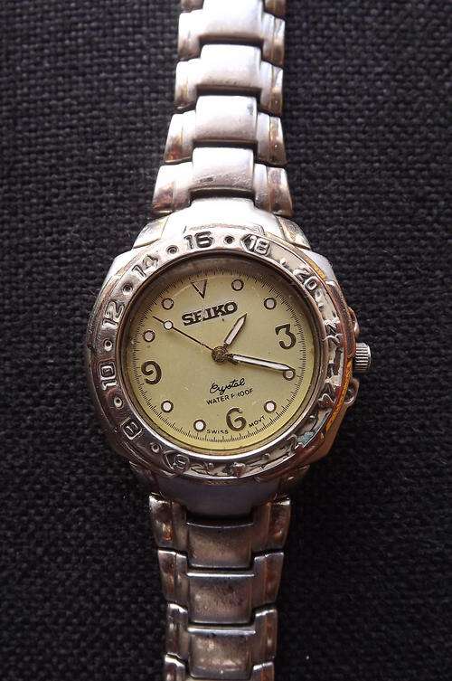 Seiko Men's Crystel Waterproof Watch - Working