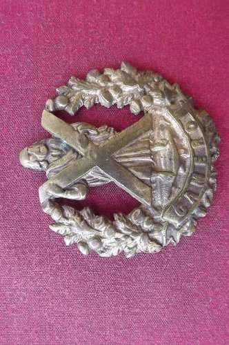 British Army Cameron Highlanders Scottish Badge