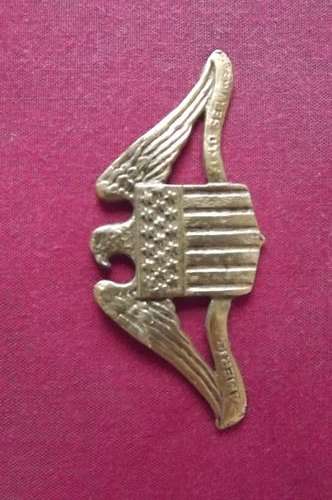 WW2 United States Field Service Cap Badge