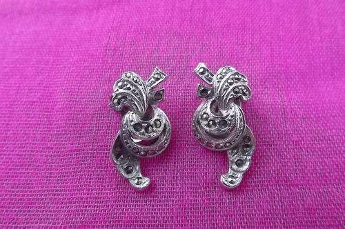 Pair of Marcasite clip on earrings