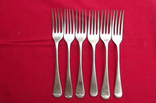 Set of 6 Nickel Silver Forks