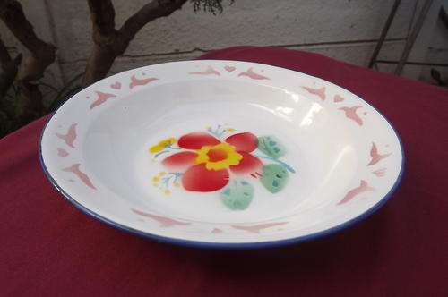 Enamel Plate - Diameter 20cm