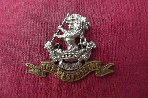 British - The Duke of Wellington Regiment West Riding bi-metal cap badge