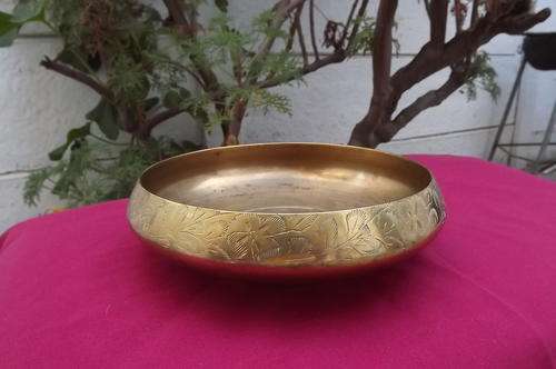 Round Brass Vase