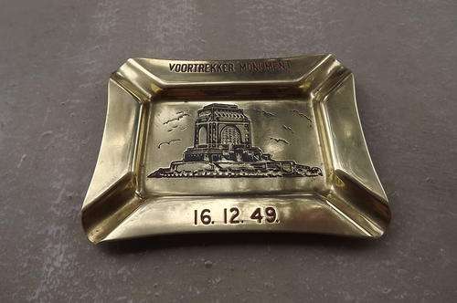 Brass Voortrekker Monument Ashtray
