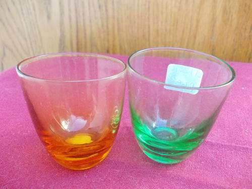 Set of 2 Balboa Handmade Coloured Tot Glasses