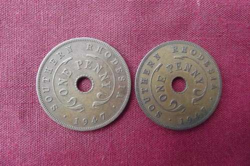 1947 Southern Rhodesia 1 Penny - EF Condition