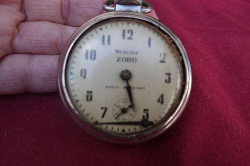 Old Westclox Zobo Pocket Wind Up Watch