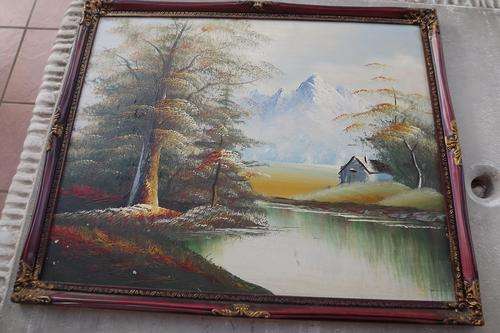 Framed Oil Painting - 54x44 - no name - see scan for condition
