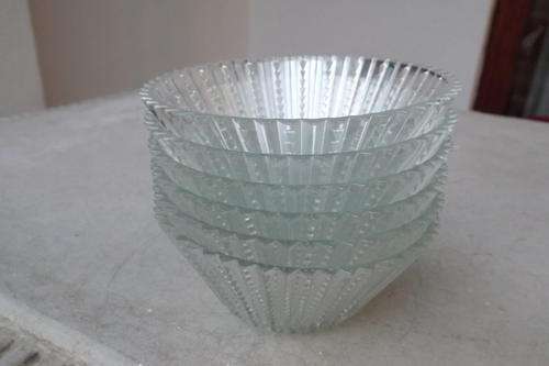 Set of 6 Small Glass Bowls - as new - 12.5cm diameter