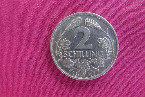 1947 Republik Osterreich 2 Schilling Alumium Coin in EF Condition