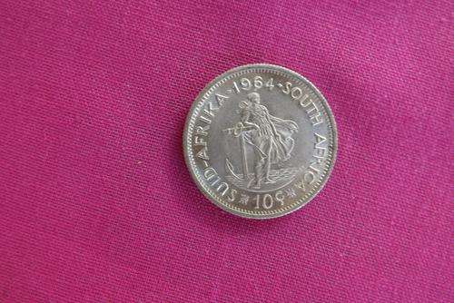 SA Silver 10 cent 1964 Coin in EF+ Condition