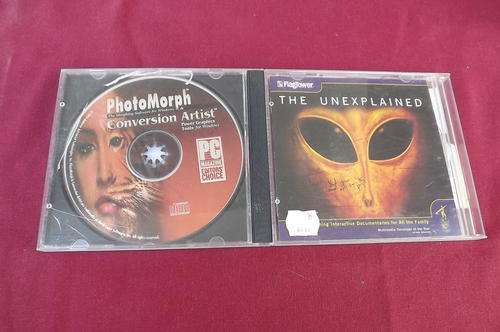Set of 2 Computer CDs Photomorph and The Unexplained - as is