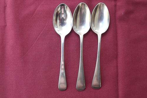 Set of 3 Nickel Silver Teaspoons