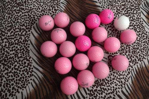 19 Pink Golf Balls and 1 White Golf Ball with Various Names - priced per item