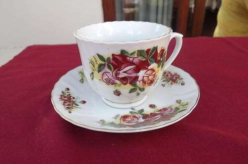 Porcelain Cup & Saucer in English Rose - Elegant China - good condition