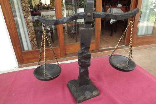 Wooden Ornament - 28cm high - balance Scale